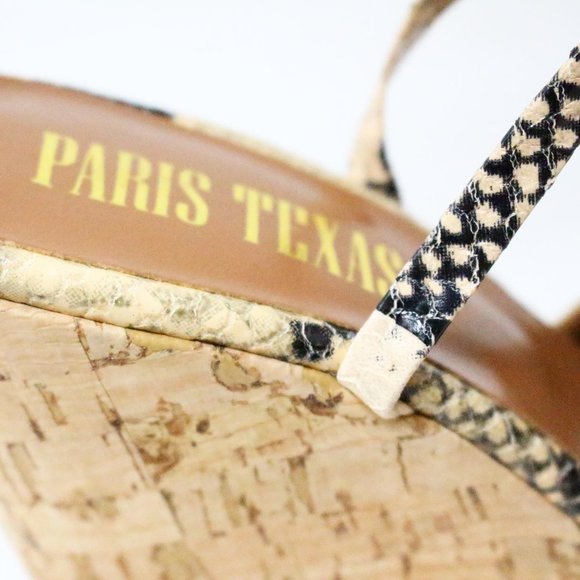 PARIS TEXAS #35917 Snake Print Embossed Platform Heels (US 7 EU 37) - Picture 4 of 7